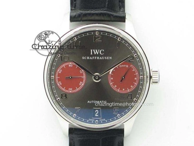 MIROTIME 0414 Portuguese IW371415 ZF 1:1 Best Edition RG Black dial On Brown Leather Strap A Modern 7286